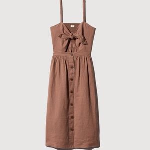 ARITZIA Wilfred Adelia Linen Front-Tie Dress EUC 4